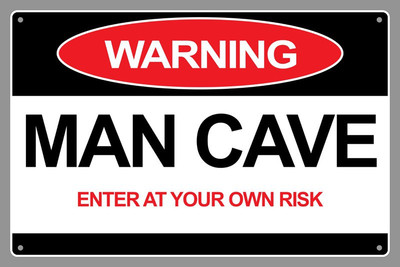 8% OFF on Warning Man Cave Enter At Own Risk Paper Print
