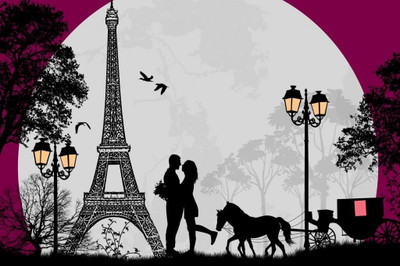 62% OFF on Love In Paris Poster Photographic Paper