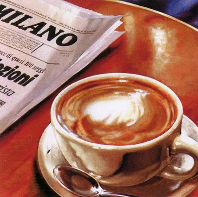 55% OFF on Federico Landi Cappuccino al Bar Fine Art Print