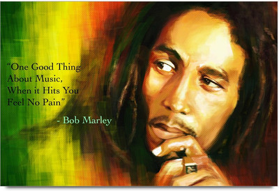 50% OFF on Bobmarley with quote Paper Print