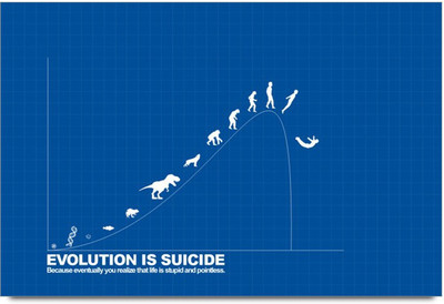58% OFF on Evolution Is Suicide Laminated Poster Paper Print