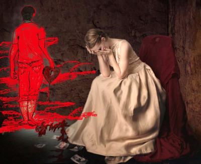 81% OFF on Canvas Painting Without Frame - Sad Girl Canvas Art