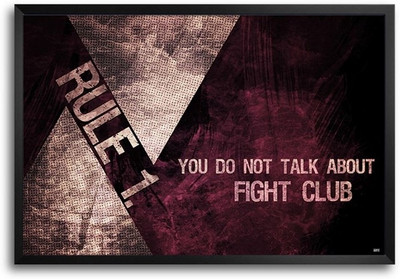 53% OFF on Fight Club Rule Fp00004101 Framed Photographic Paper
