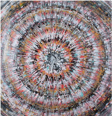 7% OFF on Orange Theme Large Abstract Canvas Art