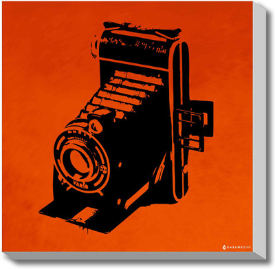 Vintage Camera - Orange Canvas Art Vintage Camera - Orange Canvas Art