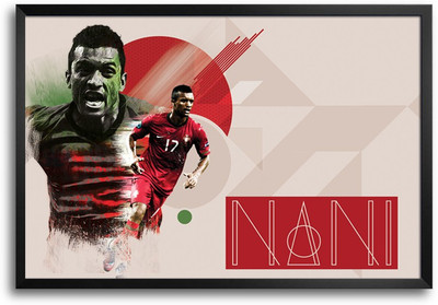 46% OFF on Shopmantra Luis Nani Footballer Artwork Laminated Frame Poster Paper Print