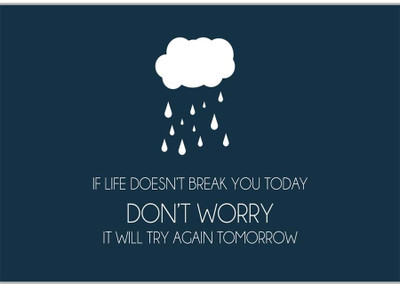 37% OFF on Don't Worry Poster (18 x 12 Inches) by Shopkeeda Paper Print