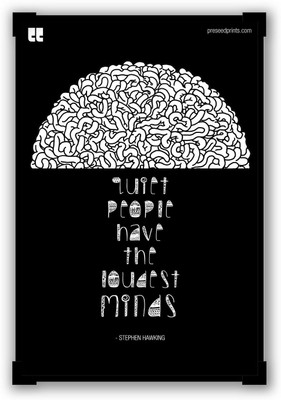 30% OFF on Preseed Prints Quiet People Have The Loudest Mind Motivational Quote Startup Matte Laminated Framed Poster Paper Print