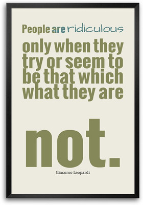 46% OFF on People Are Ridiculous Quote Laminated Framed Paper Print
