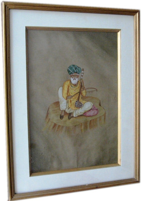 31% OFF on ICB musician painting on old paper Paper Print
