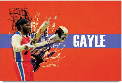 53% OFF on Chris Gayle Storm Laminated Poster Paper Print