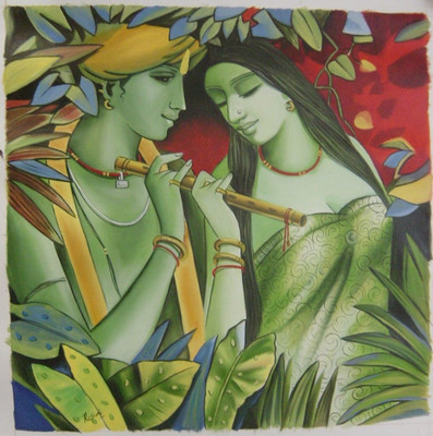 33% OFF on Elite Collection Painting without Frame Krishna-9 (22X34) Canvas Art
