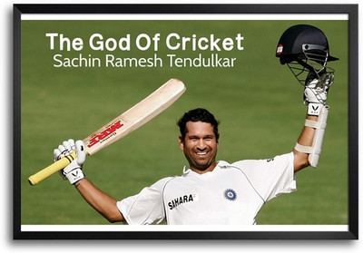 53% OFF on God Of Cricket Fp00004296 Framed Photographic Paper