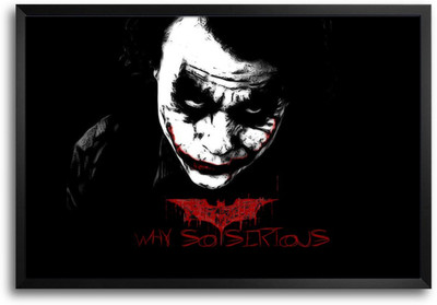 46% OFF on ShopMantra Joker Why so Serious Laminated Frame Poster Paper Print