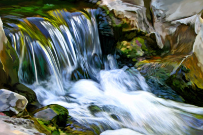 72% OFF on Vastu WaterFall Painting Canvas Art