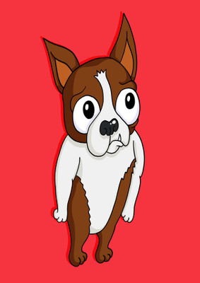 47% OFF on Funny Dog Fine Art Print