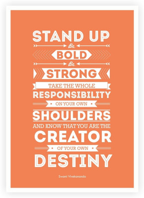 35% OFF on Lab No. 4 Stand Up, Be Bold, Be Strong Motivational Inspirational Typography Poster Paper Print