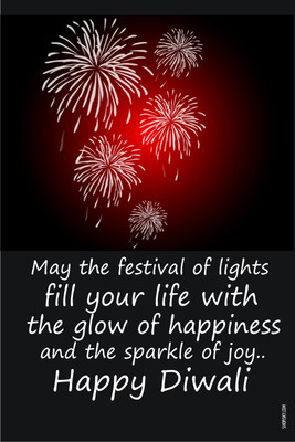 16% OFF on Poster - Wish A Happy And Prosperous Diwali With This Beautiful Message. Paper Print