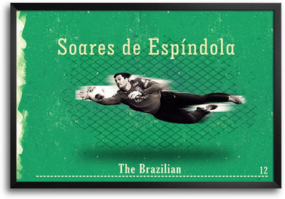 46% OFF on Shopmantra JúLio CéSar Brazil Football Laminated Frame Poster Paper Print