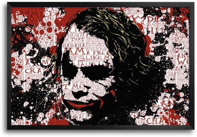 46% OFF on ShopMantra Joker Quote Face Laminated Frame Poster Paper Print