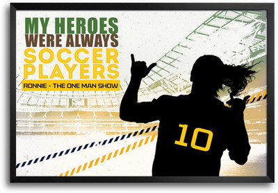 46% OFF on Shopmantra Ronnie Brazil Football Laminated Frame Poster Paper Print