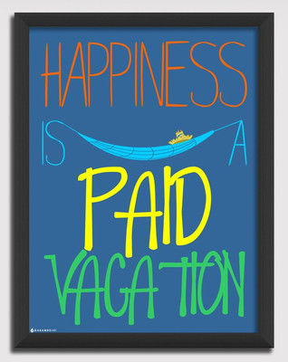 work Happiness - Paid vacation Canvas Art
