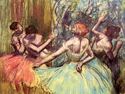 8% OFF on Four dancers behind the scenes #2 by Degas Canvas Art