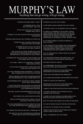 40% OFF on Murphy's Law Paper Print