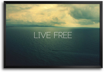 46% OFF on ShopMantra Live Free Motivational Laminated Frame Poster Paper Print