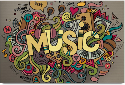 Amy Best Music with Musical Pattern 3D Poster Amy Best Music with Musical Pattern 3D Poster