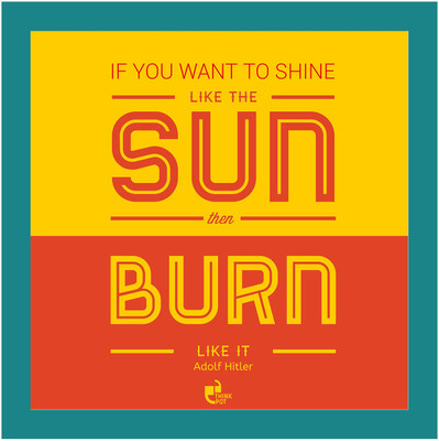 1% OFF on If you want to shine like the sun - Adolf Hitler Blue Square Frame Photographic Paper