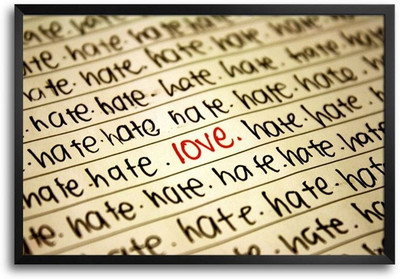 74% OFF on Love Hate Fp00003536 Framed Photographic Paper