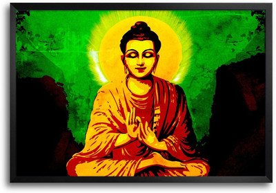 46% OFF on ShopMantra Lord Buddha Meditation Laminated Frame Poster Paper Print