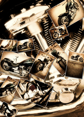 37% OFF on Bike Closeup Collage Paper Print