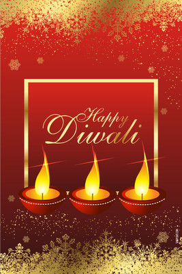 16% OFF on Poster - Good wishes for a joyous Diwali with plenty of peace and prosperity. Paper Print
