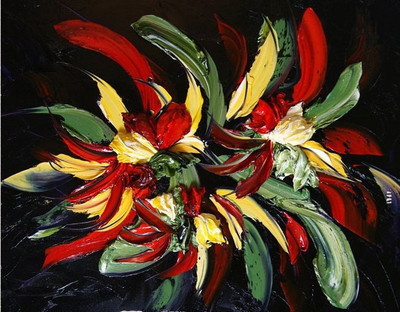 81% OFF on Mesleep Flower Canvas Pianting Without Frame Canvas Art