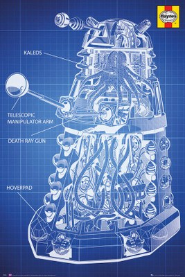 25% OFF on Doctor Who Haynes Dalek Blueprint Official Paper Print