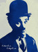 Chaplin - Blue Vector Paper Print