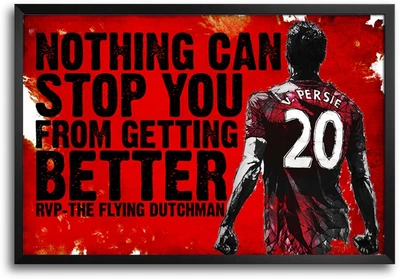46% OFF on Shopmantra Robin Van Persie Quote Laminated Frame Poster Paper Print