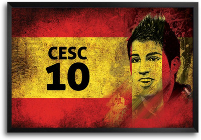 46% OFF on Shopmantra Cesc FàBregas Spain Football Laminated Frame Poster Paper Print