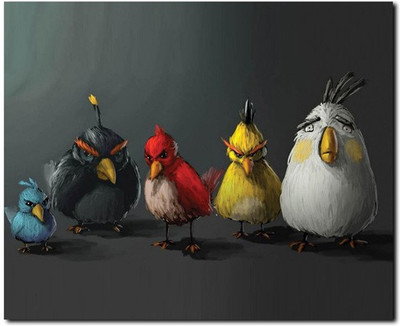 69% OFF on Stybuzz Rowdy Birds Painting Art Canvas Art