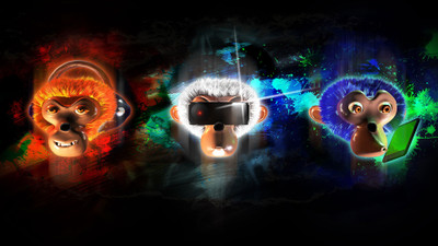 66% OFF on Urbanhomz 3 Modern Monkeys Poster Paper Print