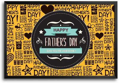 46% OFF on Happy Father's Day -SMFP00002219 Laminated Framed Paper Print