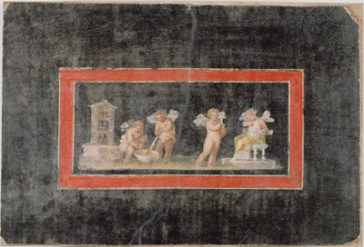 14% OFF on Fresco Fragment With Cupids And Psyche Making Perfume Fine Art Print