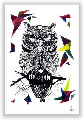 27% OFF on The Guardian of the Night Owl Poster Paper Print