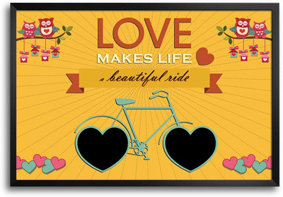 46% OFF on Shopmantra Love Makes A Beautiful Ride Poster Paper Print