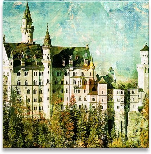 38% OFF on Neuschwanstein Castle Painting Canvas Art