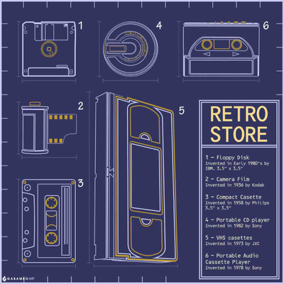 90's retro Store Paper Print 90's retro Store Paper Print