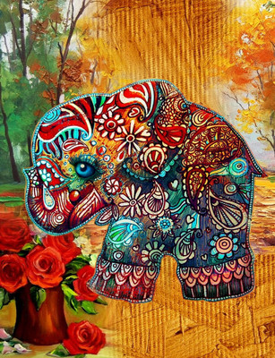 70% OFF on Canvas Painting Without Frame - Traditional Elephant Canvas Art 70% OFF on Canvas Painting Without Frame - Traditional Elephant Canvas Art