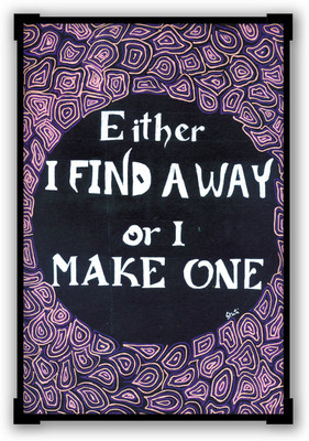 30% OFF on PosterGuy Either I Find a way or I make One Motivational Quote Doodle Framed Poster Paper Print